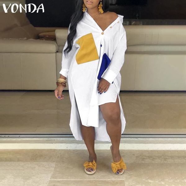blouse asymmetrical women's tunic spring chemise 2020 vonda woman long sleeve shirt female v neck blusas oversized 5xl, White
blouse asymmetrical women's tunic spring chemise 2020 vonda woman long sleeve shirt female v neck blusas oversized 5xl, White