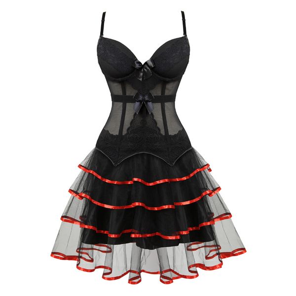 sapubonv corset dress costume overbust burlesque shoulder strap lingerie bustier skirt set tutu corselet victorian fashion new, Black;white
sapubonv corset dress costume overbust burlesque shoulder strap lingerie bustier skirt set tutu corselet victorian fashion new, Black;white