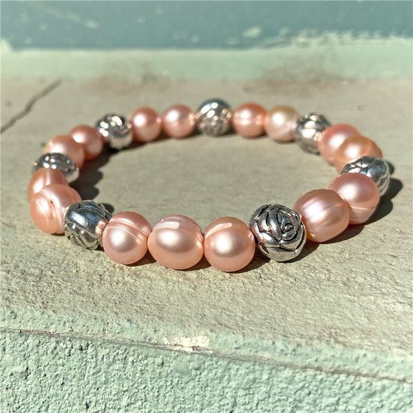 alloy rose flowers balls charms natural freshwater rose gold pearls round bracelets bangles women girls lovers jewelry gifts, Black
alloy rose flowers balls charms natural freshwater rose gold pearls round bracelets bangles women girls lovers jewelry gifts, Black
