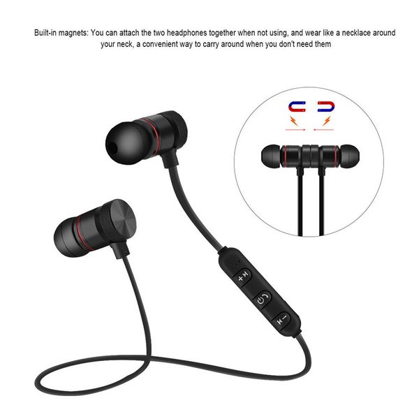 new bluetooth earphone magnetic headphones wireless sports headset music earphones with mic for smartphone
new bluetooth earphone magnetic headphones wireless sports headset music earphones with mic for smartphone