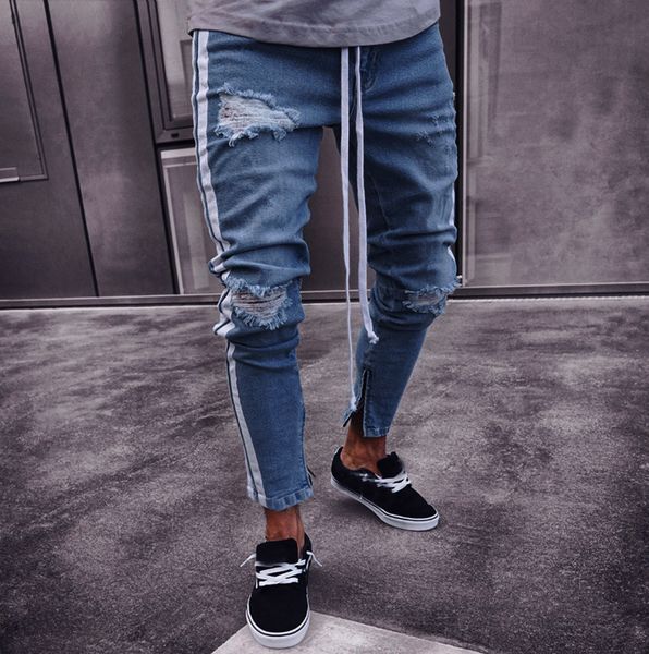slim drawstring elastic jeans 2019 men summer casual skinny trousers with hole long slim denim biker jeans plus size 3xl l0827, Blue
slim drawstring elastic jeans 2019 men summer casual skinny trousers with hole long slim denim biker jeans plus size 3xl l0827, Blue