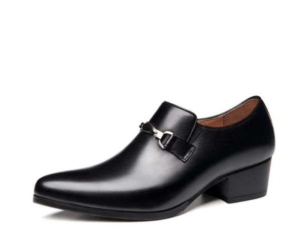 Men's high heels genuine leather dress shoes men formal suit wedding shoes height increase business office career work man shoes, Black
Men's high heels genuine leather dress shoes men formal suit wedding shoes height increase business office career work man shoes, Black