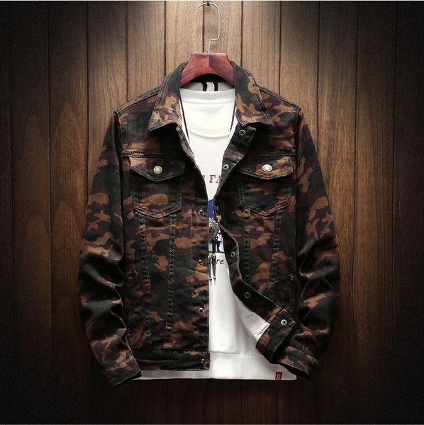 2019 brand mens camouflage denim jackets men's spring autumn coats high qualiy men slim fit washed old camo denim jacket 5xl, Black;brown
2019 brand mens camouflage denim jackets men's spring autumn coats high qualiy men slim fit washed old camo denim jacket 5xl, Black;brown
