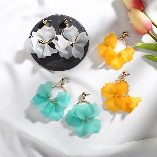 2018 new arrival colorful plastic petals dangle earrings alloy mental circle earrings for girls gifts ear jewelry, Silver
2018 new arrival colorful plastic petals dangle earrings alloy mental circle earrings for girls gifts ear jewelry, Silver