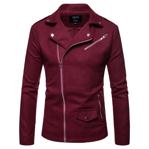autumn spring new men's solid color coat personality diagonal pull british men's slim windbreaker wool & blends jacket, Black
autumn spring new men's solid color coat personality diagonal pull british men's slim windbreaker wool & blends jacket, Black