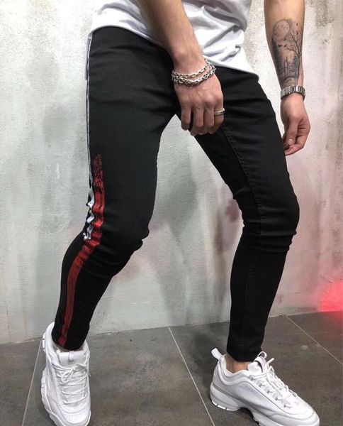 2019 skinny jeans for men fashion clothing wear street black slim demin pants zippers design trousers, Blue 
2019 skinny jeans for men fashion clothing wear street black slim demin pants zippers design trousers, Blue