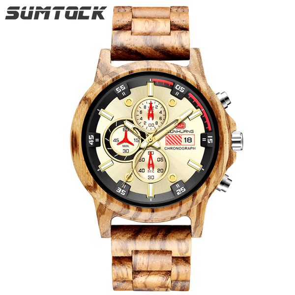 sumtock wooden multi-function sports men's quartz watches relogio masculino stylish chronograph watch for man, Slivery;brown
sumtock wooden multi-function sports men's quartz watches relogio masculino stylish chronograph watch for man, Slivery;brown