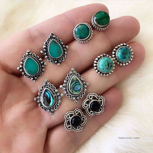 10 шт. / компл. женская мода старинные цветы геометрическая круглый gem серьги стержня набор личность партии свадебные чешские украшения, Golden;silver
10 шт. / компл. женская мода старинные цветы геометрическая круглый gem серьги стержня набор личность партии свадебные чешские украшения, Golden;silver