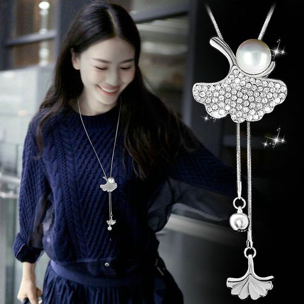 lovely ginkgo biloba leaf long beaded chain tassel pendant necklace women office lady imitation pearl jewelry bijoux gifts, Silver
lovely ginkgo biloba leaf long beaded chain tassel pendant necklace women office lady imitation pearl jewelry bijoux gifts, Silver