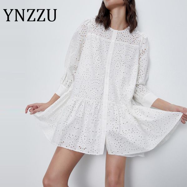 ynzzu embroidery hollow out white dress women 2020 new spring summer cotton buttons loose female short dresses robe femme ad487, Black;gray
ynzzu embroidery hollow out white dress women 2020 new spring summer cotton buttons loose female short dresses robe femme ad487, Black;gray