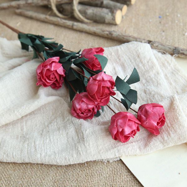 artificial pe rose flowers branch wedding & party decorative supplies home office simulation decorations 6 colors
artificial pe rose flowers branch wedding & party decorative supplies home office simulation decorations 6 colors