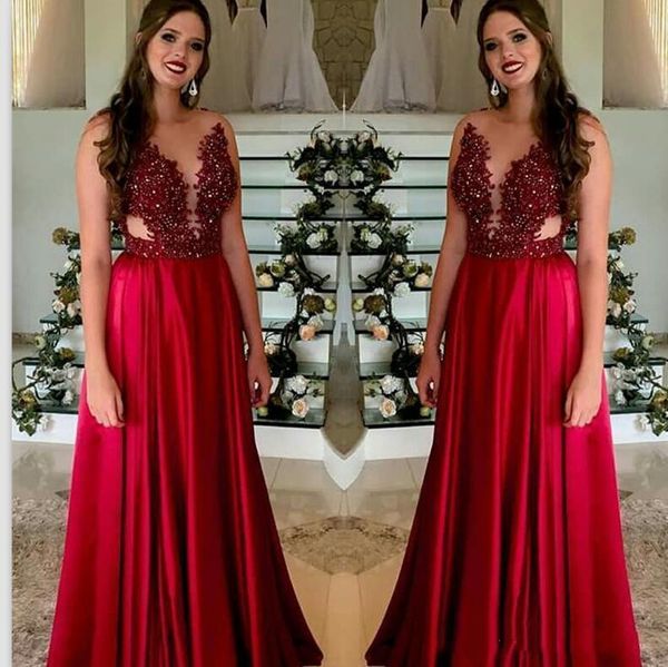 charming 2020 a line prom dresses lace appliques satin beaded formal long evening gowns sheer neck formal dress party gowns ogstuff, Black
charming 2020 a line prom dresses lace appliques satin beaded formal long evening gowns sheer neck formal dress party gowns ogstuff, Black
