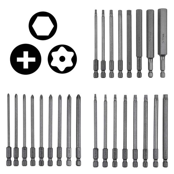 25pcs 100mm long magnetic screwdriver bit set 4 inch drill screw driver power tools kit
25pcs 100mm long magnetic screwdriver bit set 4 inch drill screw driver power tools kit