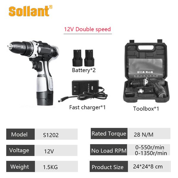 sollant 12v 18v 42v cordless drill electric screwdriver mini wireless power driver dc lithium-ion battery 3/8-in
sollant 12v 18v 42v cordless drill electric screwdriver mini wireless power driver dc lithium-ion battery 3/8-in