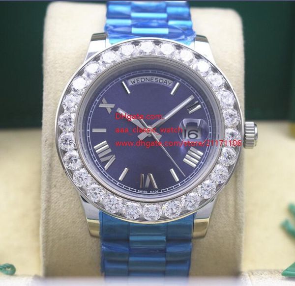 wristwatches sapphire glass 41mm day-date blue dial 228239 diamond bezel automatic mechanical mens watches, Slivery;brown
wristwatches sapphire glass 41mm day-date blue dial 228239 diamond bezel automatic mechanical mens watches, Slivery;brown