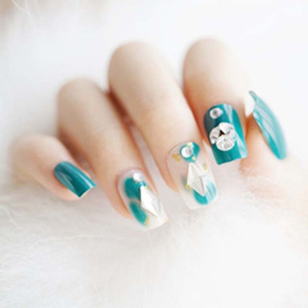 24pcs/box self-adhesive bling rhinestone decoration manicure 3d long green false nails tips with back sticker for girls diy, Red;gold
24pcs/box self-adhesive bling rhinestone decoration manicure 3d long green false nails tips with back sticker for girls diy, Red;gold
