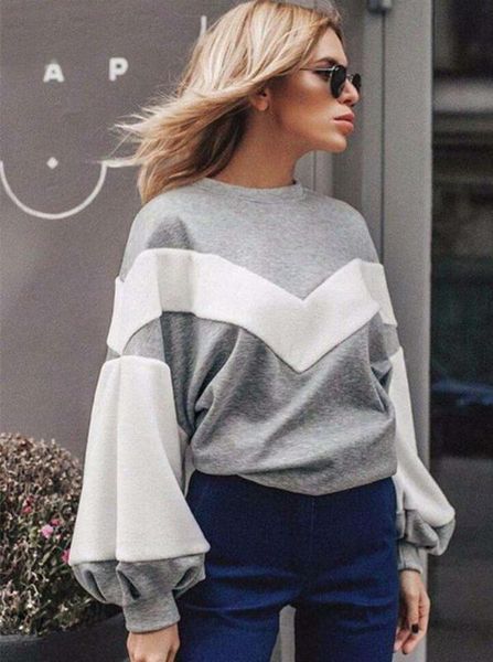 woman sweatshirt new color block o-neck casual female hoodies europe style lantern sleeve pullover, Black
woman sweatshirt new color block o-neck casual female hoodies europe style lantern sleeve pullover, Black