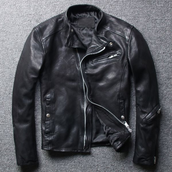2020 men's tight style italy sheepskin leather jacket with pockets slim fit bikter jacket for men real leather coat for male, Black
2020 men's tight style italy sheepskin leather jacket with pockets slim fit bikter jacket for men real leather coat for male, Black