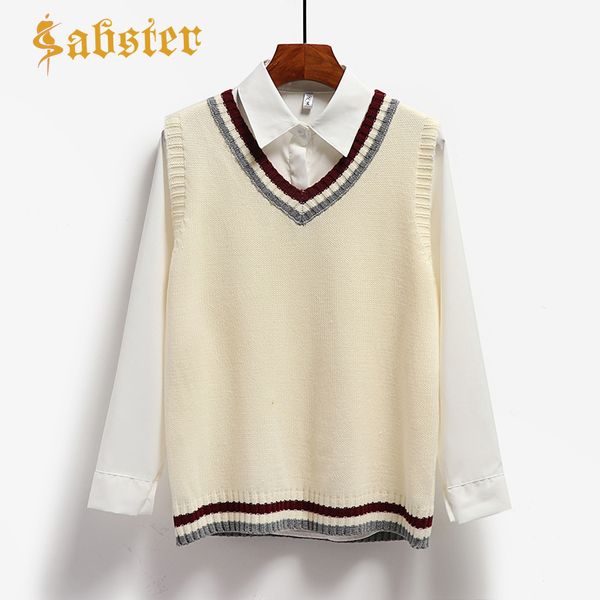 2019 new spring autumn sweater vest women v-neck knitted vest female casual tank sleeveless female xz560, Black;white
2019 new spring autumn sweater vest women v-neck knitted vest female casual tank sleeveless female xz560, Black;white