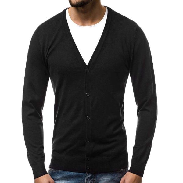 2018 new style fashion men's casual slim fit knit v-neck cardigan stylish sweater coat solid button, White;black
2018 new style fashion men's casual slim fit knit v-neck cardigan stylish sweater coat solid button, White;black