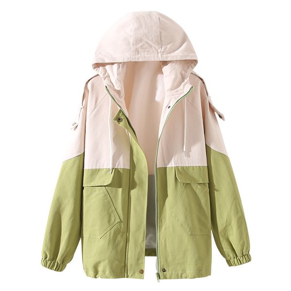 plus size windbreaker coat women cotton loose tooling trench coats baseball uniform women korean casual hooded overcoats ah21, Tan;black
plus size windbreaker coat women cotton loose tooling trench coats baseball uniform women korean casual hooded overcoats ah21, Tan;black