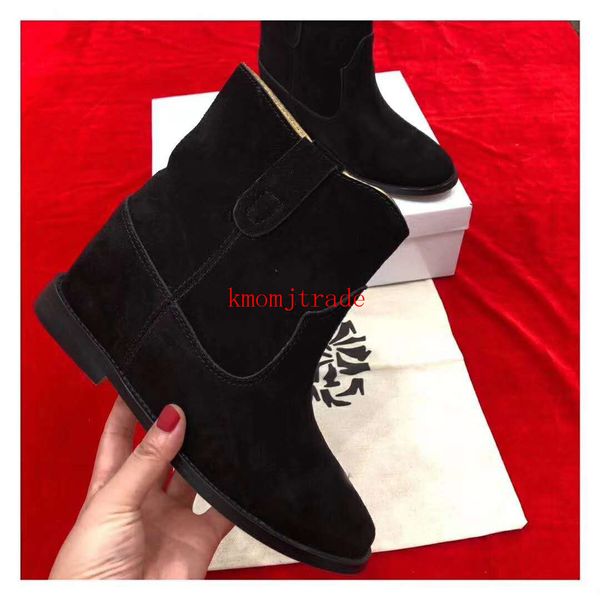 original box woman designer shoes black suede crisi boots classic isabel pull loops stitching details marant slip on handmade boots, Red;white
original box woman designer shoes black suede crisi boots classic isabel pull loops stitching details marant slip on handmade boots, Red;white