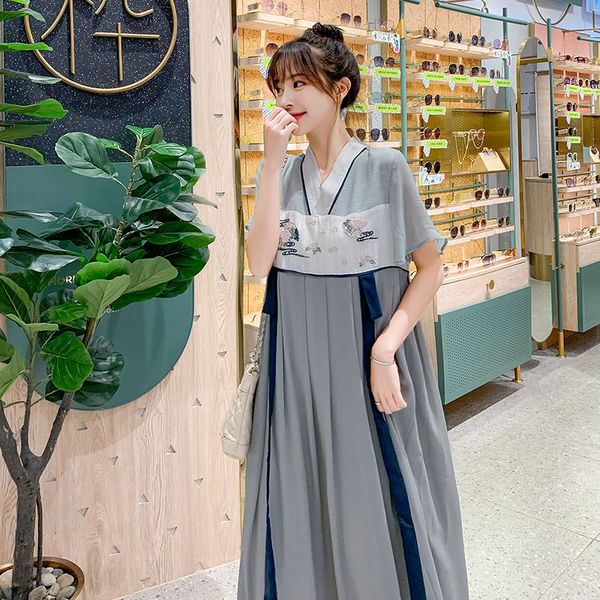2019 summer chinese style maternity dress short sleeve v-neck high waist embroidey patchwork loose pregnant women chiffon dress, White
2019 summer chinese style maternity dress short sleeve v-neck high waist embroidey patchwork loose pregnant women chiffon dress, White