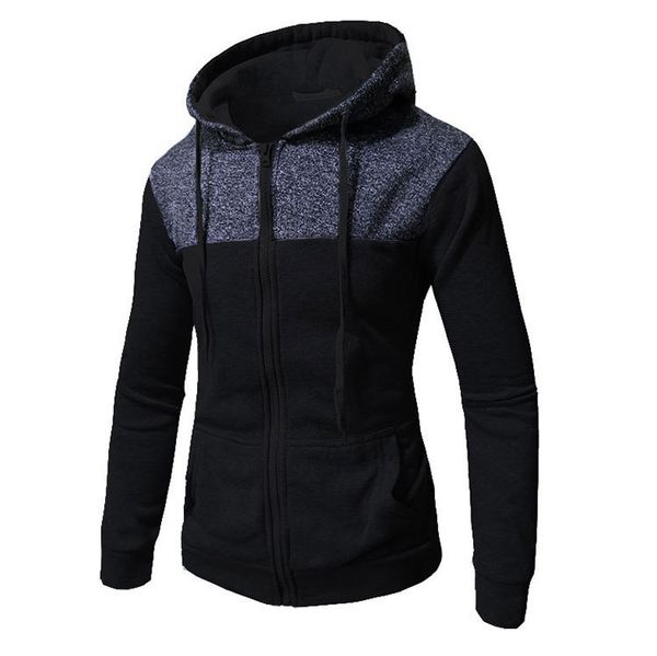 winter coat men ethnic style sweater jackets hoodies, Black