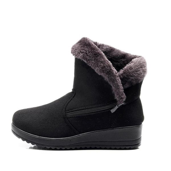 women warm plush ankle boots new style winter boots casual flat waterproof thick big size mujer zapatos femme snow xl360, Black
women warm plush ankle boots new style winter boots casual flat waterproof thick big size mujer zapatos femme snow xl360, Black