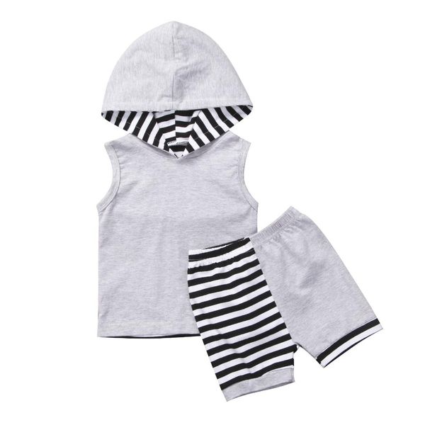 newborn infant baby boy cotton gray striped patchwork clothes hoodie +short pant outfit, White
newborn infant baby boy cotton gray striped patchwork clothes hoodie +short pant outfit, White