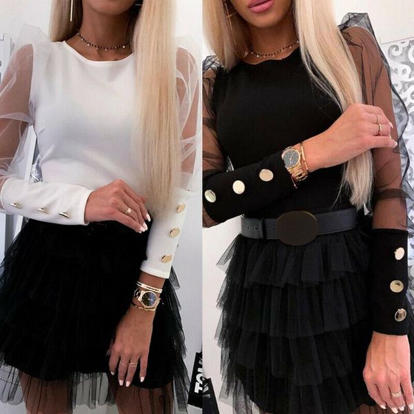 сексуальная сетка see through с длинным рукавом футболки топы 2020 осень женщины лоскутное тонкий o-образным вырезом футболки тройники, White
сексуальная сетка see through с длинным рукавом футболки топы 2020 осень женщины лоскутное тонкий o-образным вырезом футболки тройники, White