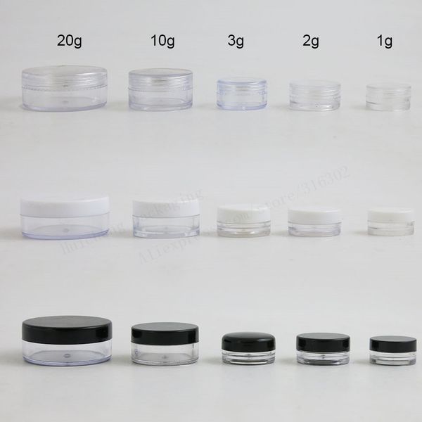 1g 2g 3g 5g 10g 20g refillable face cream jars cosmetic container plastic container empty sample makeup pot
1g 2g 3g 5g 10g 20g refillable face cream jars cosmetic container plastic container empty sample makeup pot