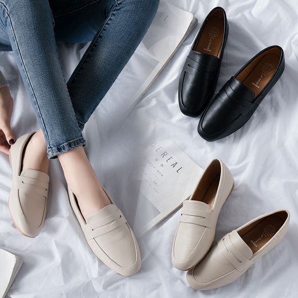 new korean version of the wild retro flat peas shoes comfortable trend college wind british flat shoes, Black
new korean version of the wild retro flat peas shoes comfortable trend college wind british flat shoes, Black