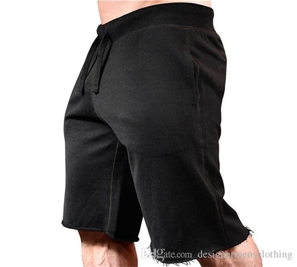 summer frayed cutoff mens shorts fitness running shorts pure color sports knee length pants causal male clothes, White;black
summer frayed cutoff mens shorts fitness running shorts pure color sports knee length pants causal male clothes, White;black