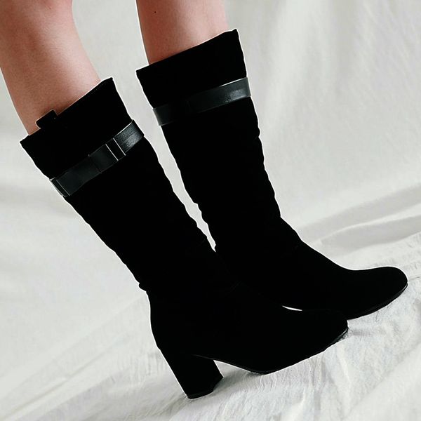 cool lady party street red solid flock ruched bootie pure color bowknot round toe slip-on boots chunky heels vintage women boots, Black
cool lady party street red solid flock ruched bootie pure color bowknot round toe slip-on boots chunky heels vintage women boots, Black