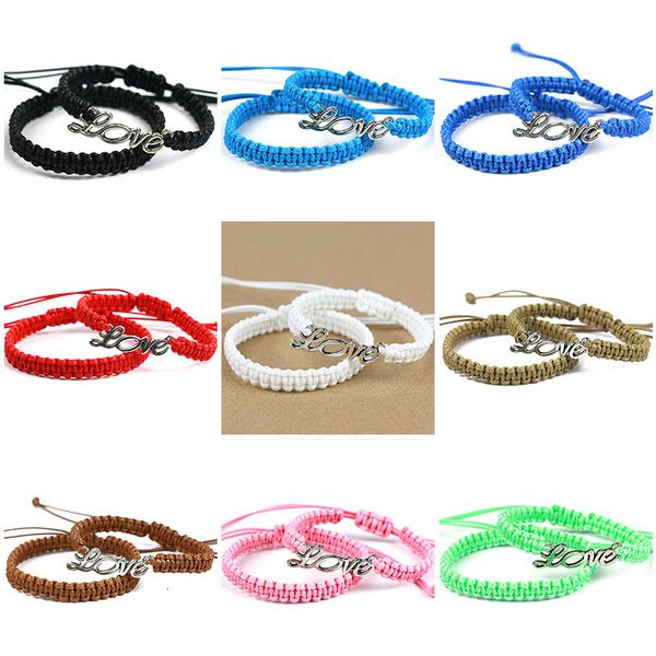 2pcs/pair couple bracelets same color cord with silver love rope chains lovers gift handmade charm bracelet decor accessories, Golden;silver
2pcs/pair couple bracelets same color cord with silver love rope chains lovers gift handmade charm bracelet decor accessories, Golden;silver