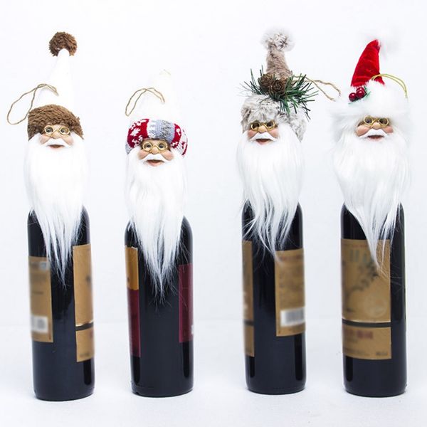 christmas santa claus wine covers christmas tree ers home decor ornaments decorations for home 
christmas santa claus wine covers christmas tree ers home decor ornaments decorations for home