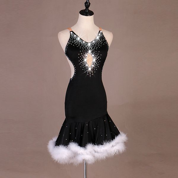 latin dance dress new white feather rumba dress black fringe skirt samba dancing costume latin dance competition dresses, Black;red
latin dance dress new white feather rumba dress black fringe skirt samba dancing costume latin dance competition dresses, Black;red