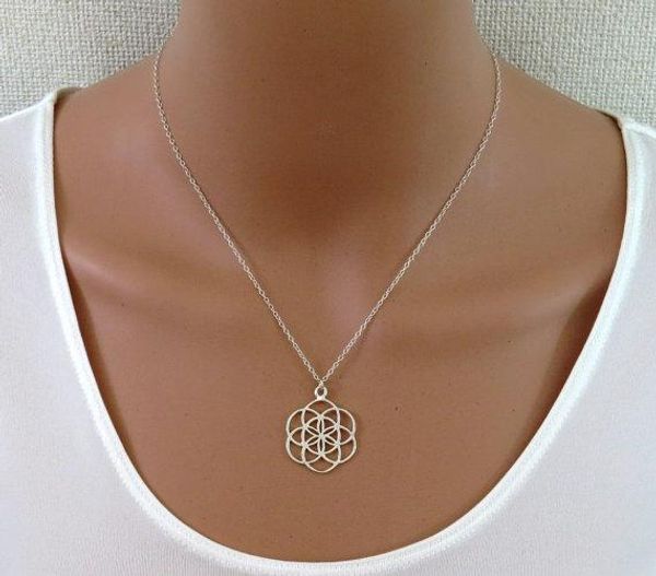 mandala necklace flower of life pendant kabbalah sacred geometry necklace for women gift, Silver
mandala necklace flower of life pendant kabbalah sacred geometry necklace for women gift, Silver