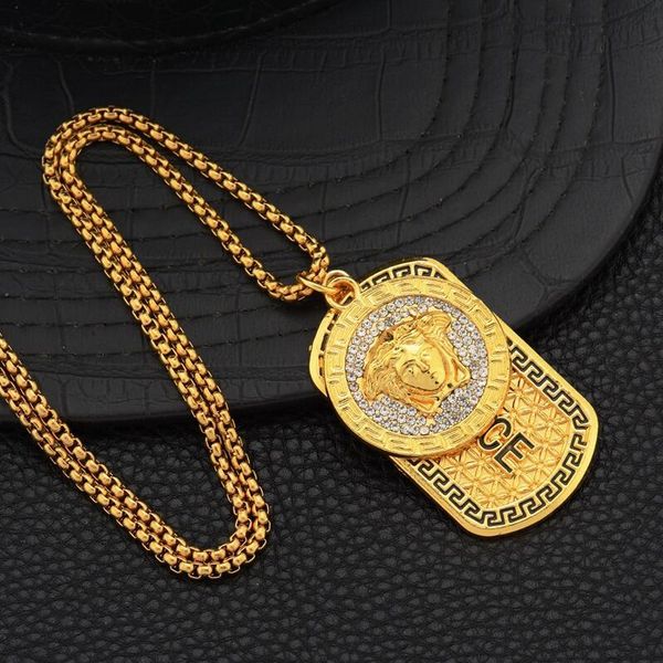 new luxury 18k gold punk medusa hip hop tag necklace head portrait pendant neckalce fashion jewelry accessories
new luxury 18k gold punk medusa hip hop tag necklace head portrait pendant neckalce fashion jewelry accessories