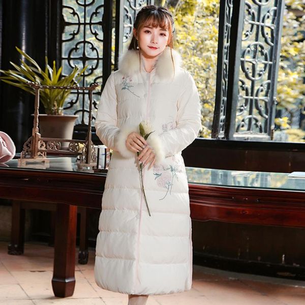 vintage style print fur collar white duck down coats female long sleeve elegant slim down jackets winter new fashion gx1658, Black
vintage style print fur collar white duck down coats female long sleeve elegant slim down jackets winter new fashion gx1658, Black