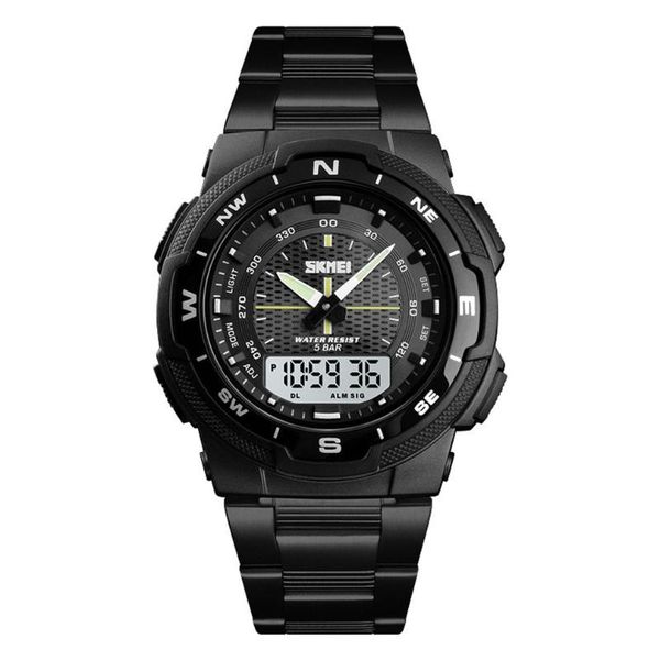 skmei fashion outdoor sports electronic watch student steel strap double display watch waterproof sports relogio, Slivery;brown
skmei fashion outdoor sports electronic watch student steel strap double display watch waterproof sports relogio, Slivery;brown