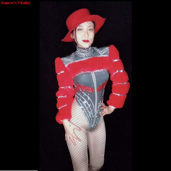 rhinestone red rhinestone fur sleeves stretch long piece stage costume dj ds jumpsuit piece dance stage performance dress, Black;red
rhinestone red rhinestone fur sleeves stretch long piece stage costume dj ds jumpsuit piece dance stage performance dress, Black;red