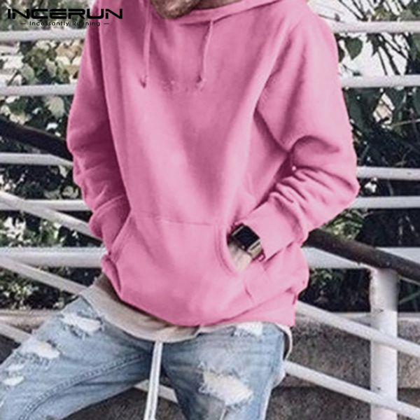 2019 autumn men hoodies stylish long sleeve hip-hop solid hooded pockets workout pullovers mens sweatshirts streetwear incerun, Black
2019 autumn men hoodies stylish long sleeve hip-hop solid hooded pockets workout pullovers mens sweatshirts streetwear incerun, Black