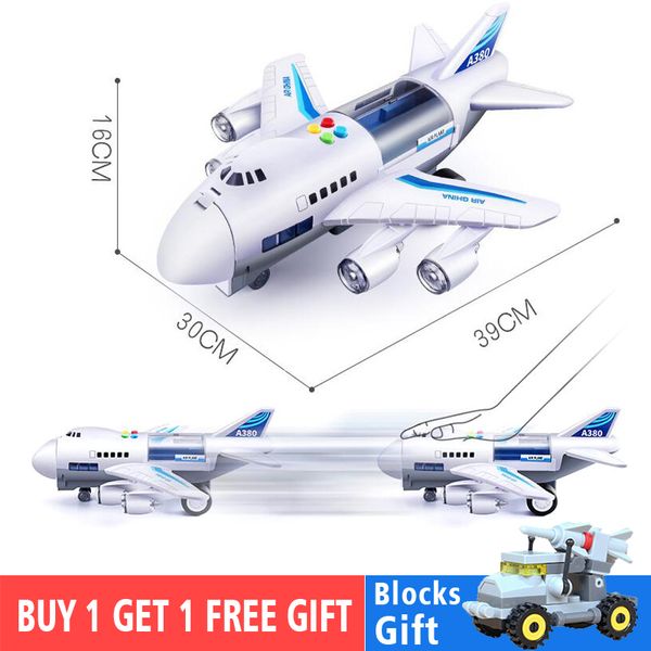 children's simulation toy airplane transport model puzzle game assembling toy plane model