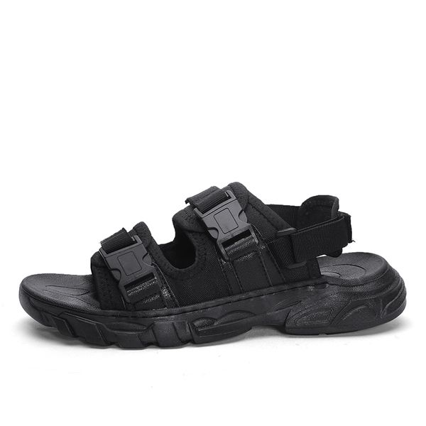 2019 new summer breathable sandals men's korean version of the personality beach british wind non-slip wear red sandals, Black
2019 new summer breathable sandals men's korean version of the personality beach british wind non-slip wear red sandals, Black