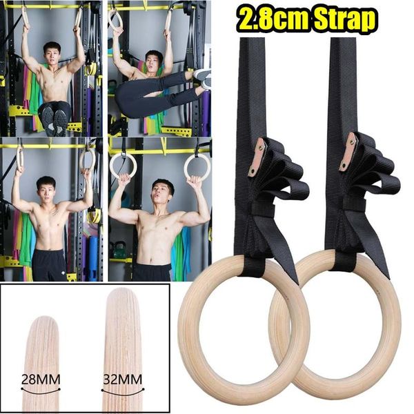 1 pair 28/32mm wood gymnastic rings gym rings with adjustable long buckles straps training workout for home gym & cross fitness
1 pair 28/32mm wood gymnastic rings gym rings with adjustable long buckles straps training workout for home gym & cross fitness