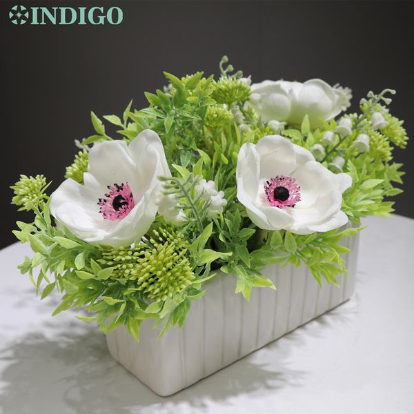 - (1 set ) white anemone artificial flower arrangement with vase bonsai gift dining table decoration decorative flowers & wreaths
- (1 set ) white anemone artificial flower arrangement with vase bonsai gift dining table decoration decorative flowers & wreaths