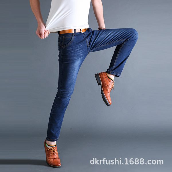 jeans men's new style men slim fit pencil pants casual elasticity jeans men's business trousers trousers, Blue
jeans men's new style men slim fit pencil pants casual elasticity jeans men's business trousers trousers, Blue