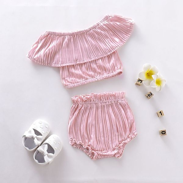 девочка милая без рукавов сплошной цвет топ 2019 новое лето и брюки комплект малыш двухсекционный комплект одежды горячая распродажа, White 
девочка милая без рукавов сплошной цвет топ 2019 новое лето и брюки комплект малыш двухсекционный комплект одежды горячая распродажа, White